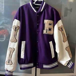AELFRIC EDEN PURPLE VARSITY JACKET